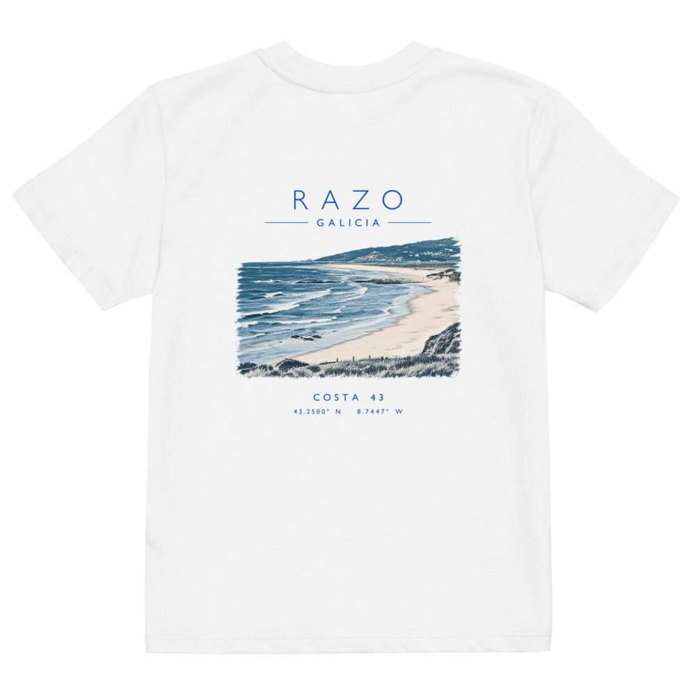 Camiseta de niño Razo niño de Costa 43, espalda con el grabado