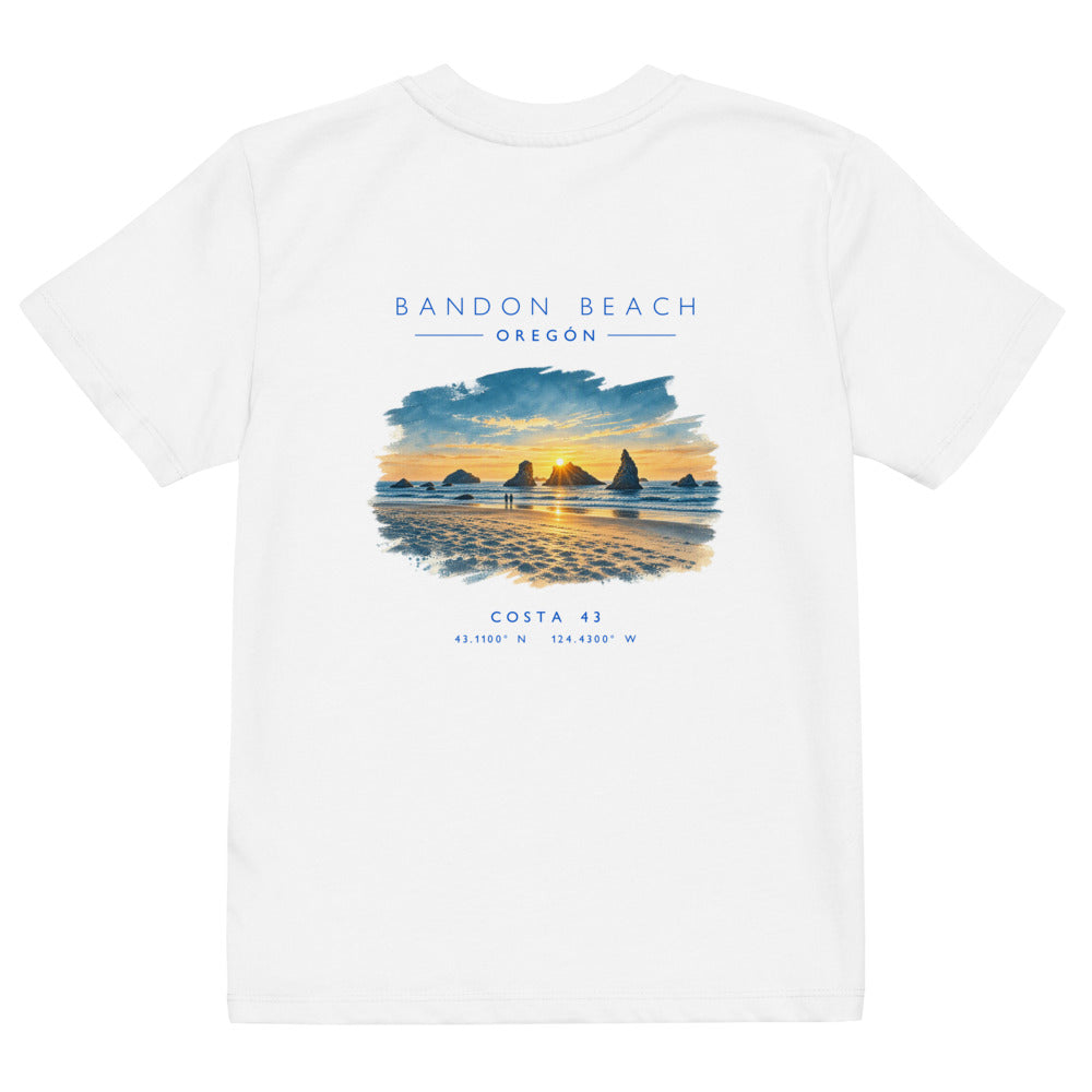 Camiseta de niño Bandon Beach niño de Costa 43, espalda con el grabado