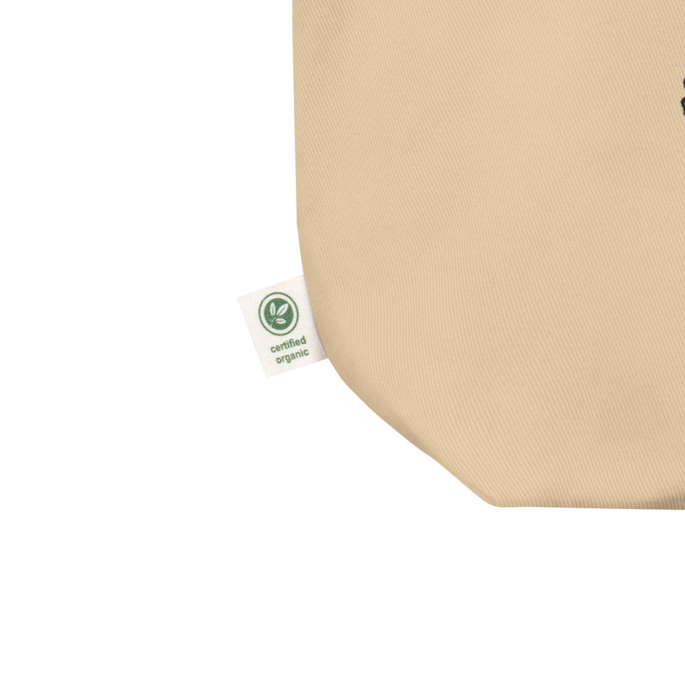 Bolsa Galicia de Costa 43, detalle de la etiqueta de algodón orgánico