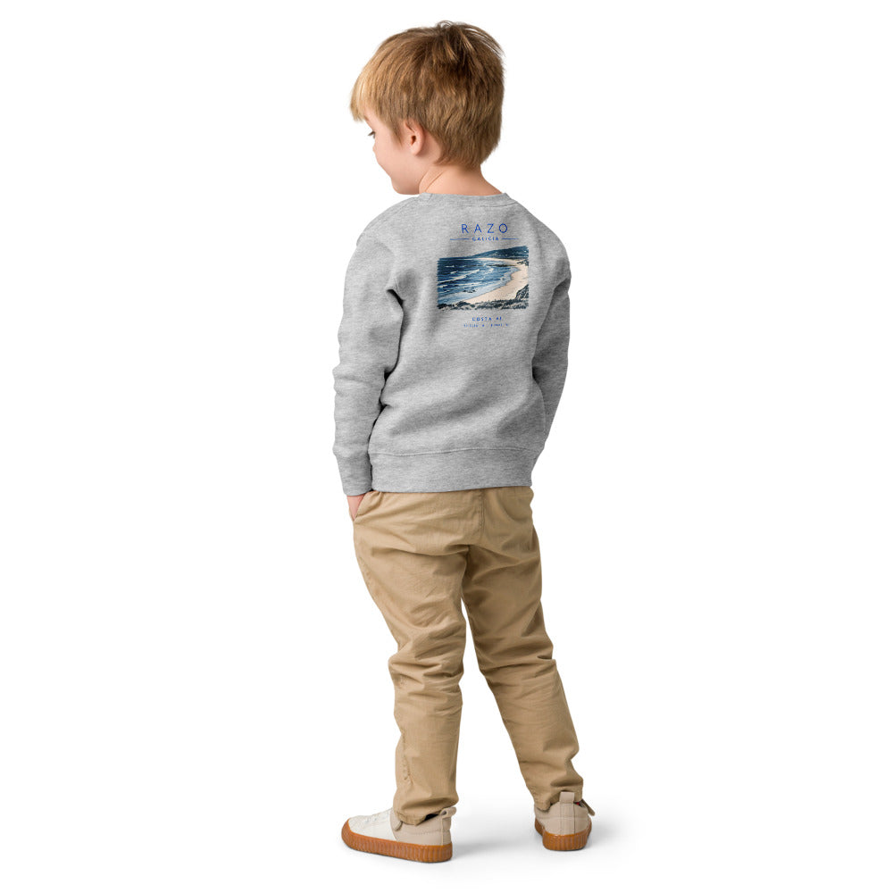 Sudadera Razo niño gris de Costa 43, niño de espaldas