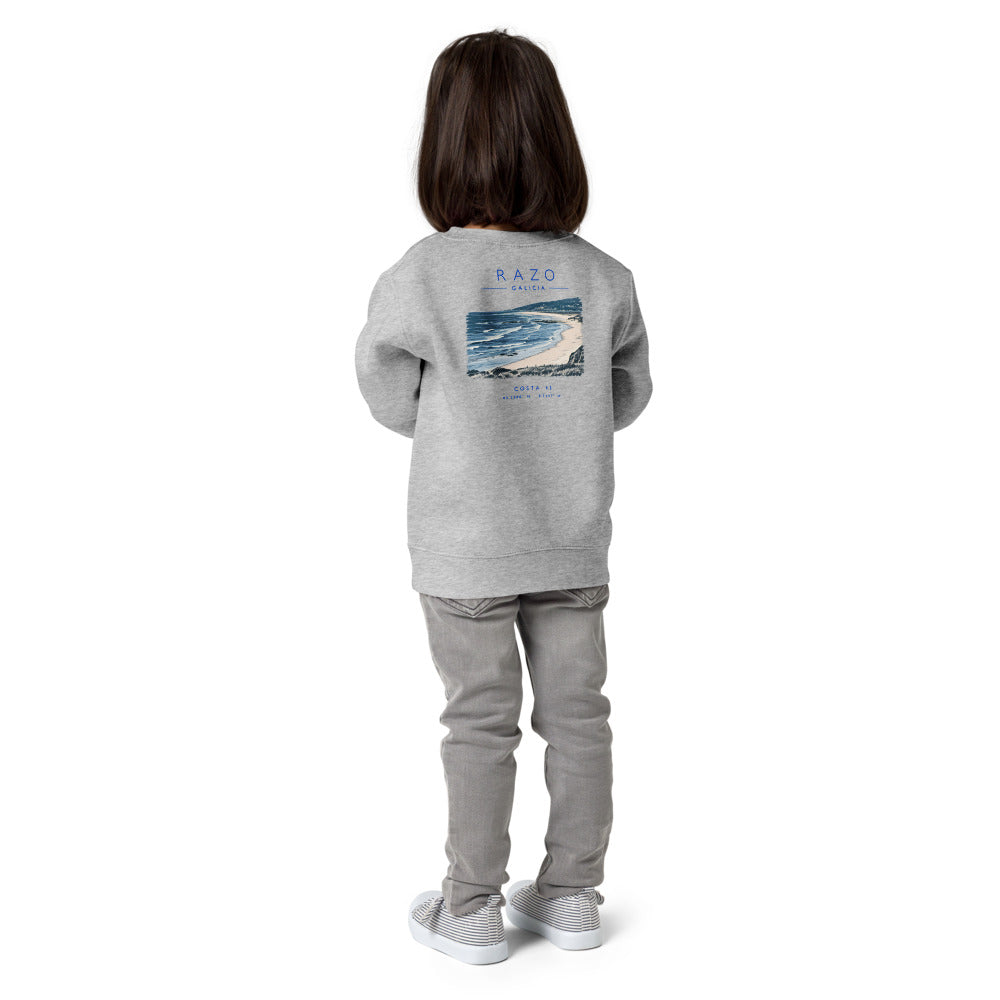 Sudadera Razo niño gris de Costa 43, niña de espaldas