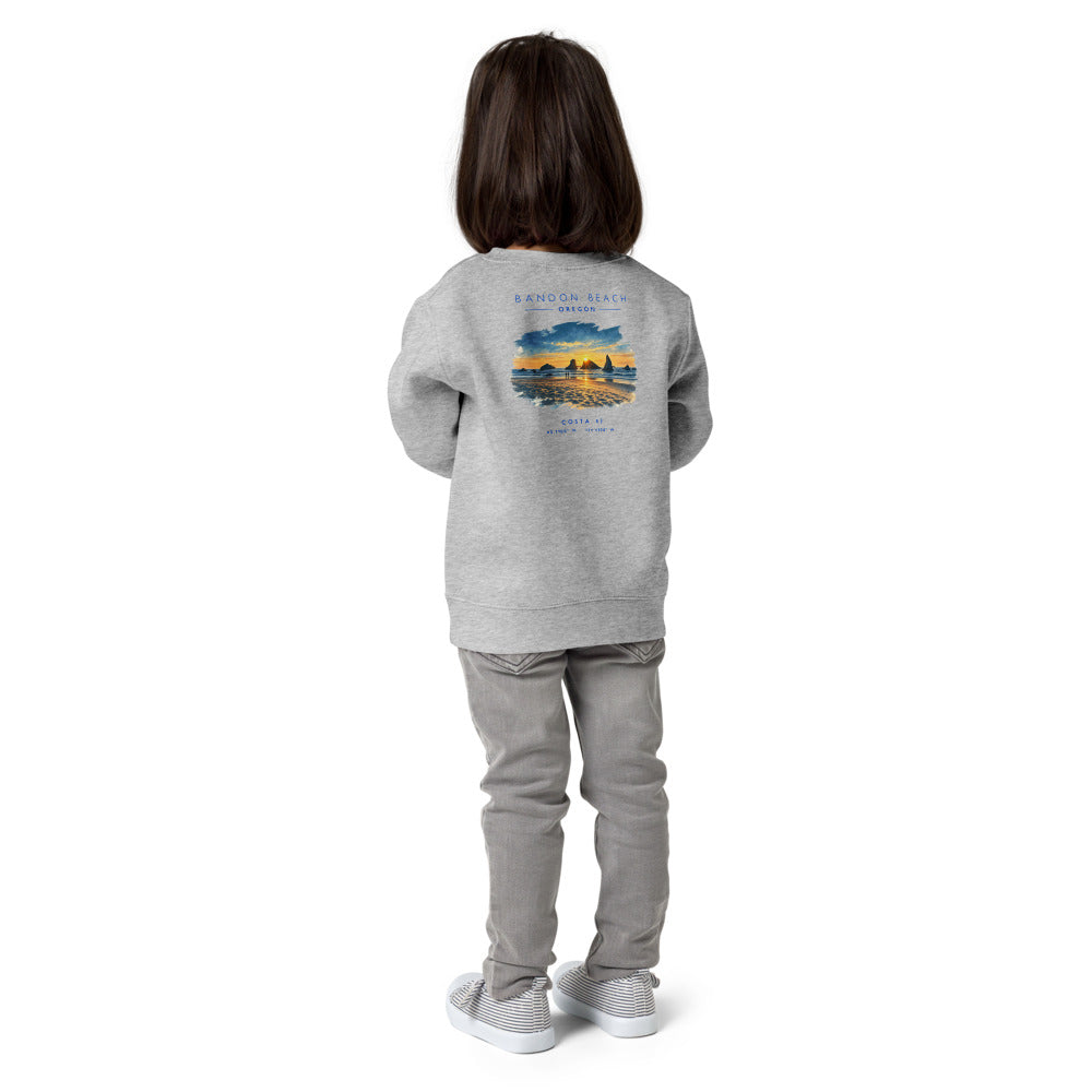 Sudadera Bandon Beach niño gris de Costa 43, niña de espaldas