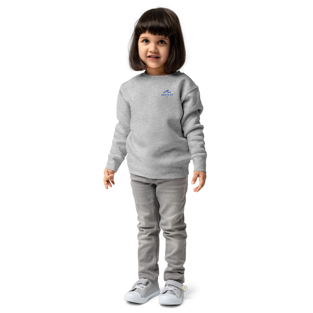 Sudadera Riazor niño gris de Costa 43, niña de frente
