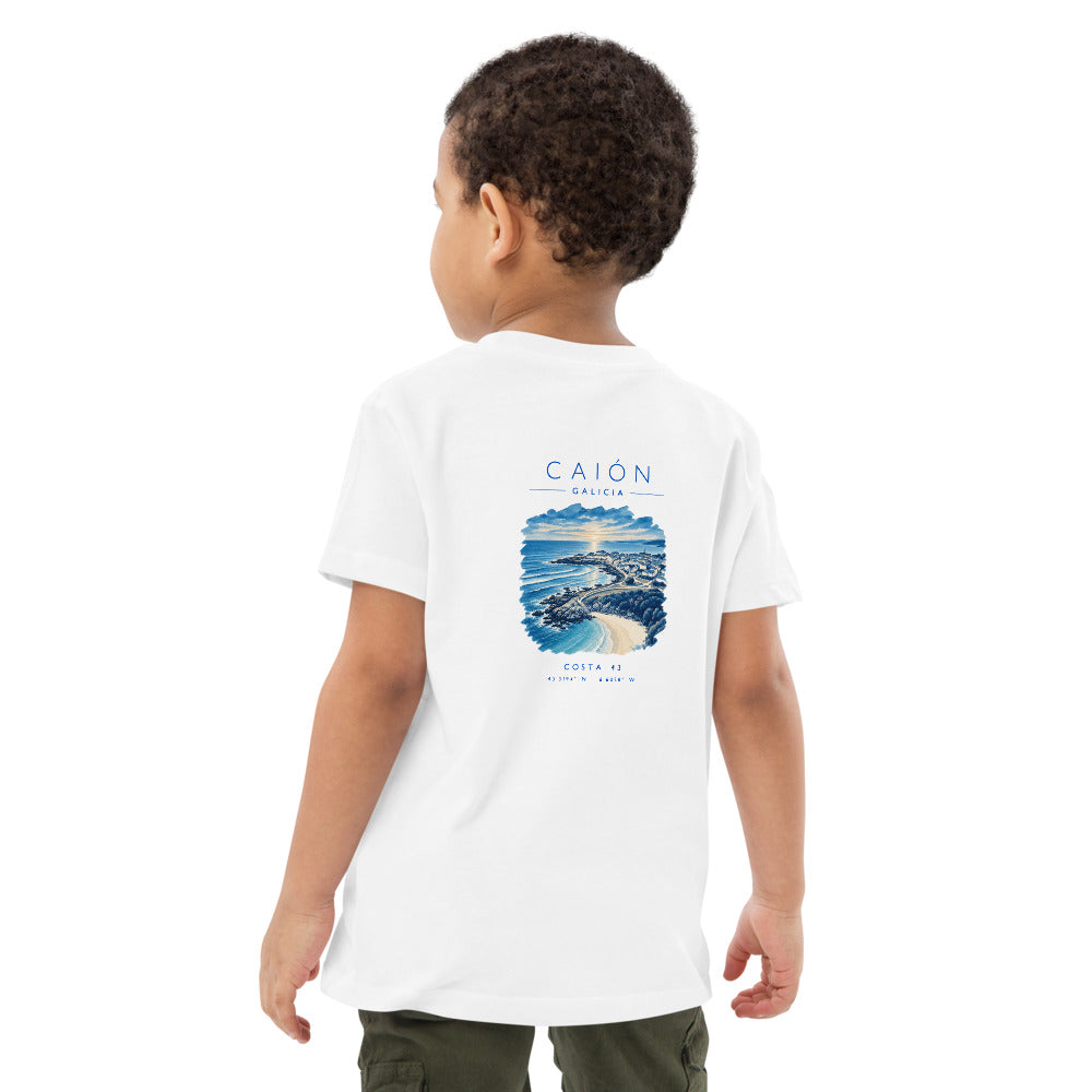 Camiseta de niño Caión de Costa 43, niño de espaldas
