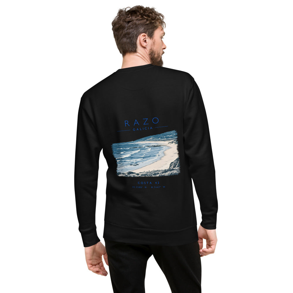 Sudadera Razo negra de Costa 43, modelo de espaldas