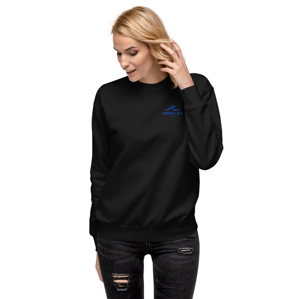 Sudadera Razo negra de Costa 43, puesta, de frente