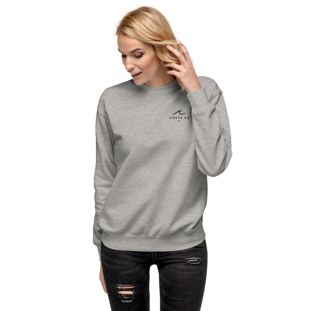 Sudadera Caión gris de Costa 43, puesta, de frente