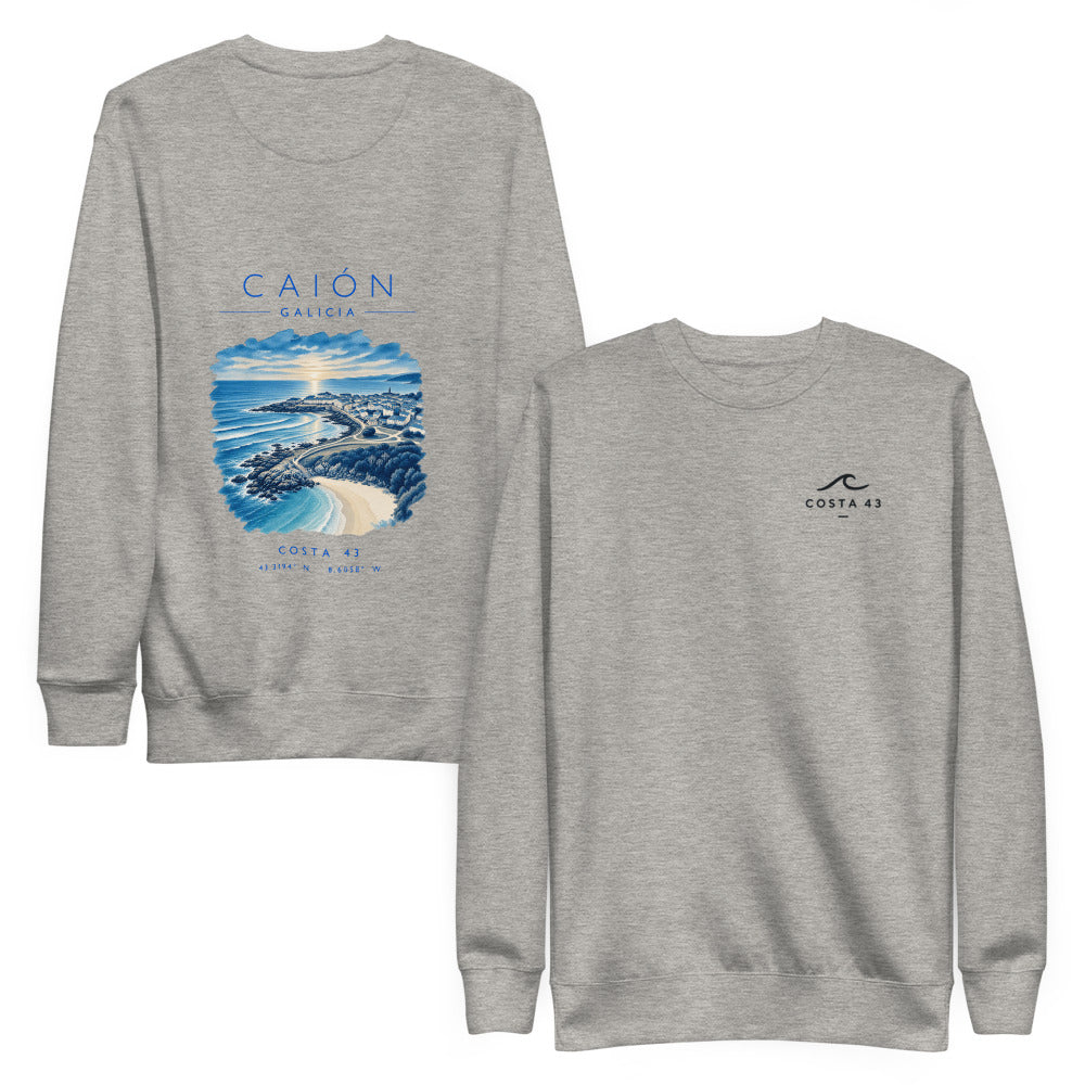 Sudadera Caión gris de Costa 43, delante y detrás